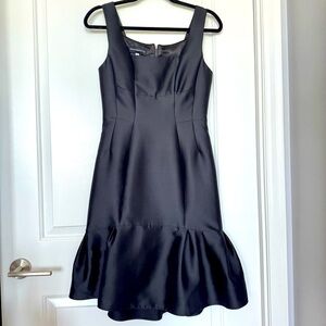 Dennis Merotto Black Sleeveless Little Black Dress w Tulip Shape Skirt Fit Flare